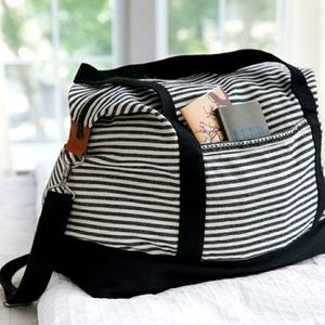 Thirty One- Retro Metro Weekender in Twill Stripe